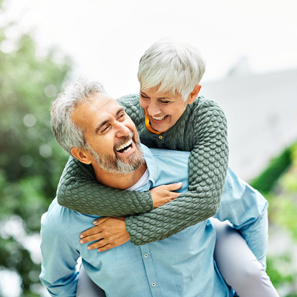 smiling senior couple